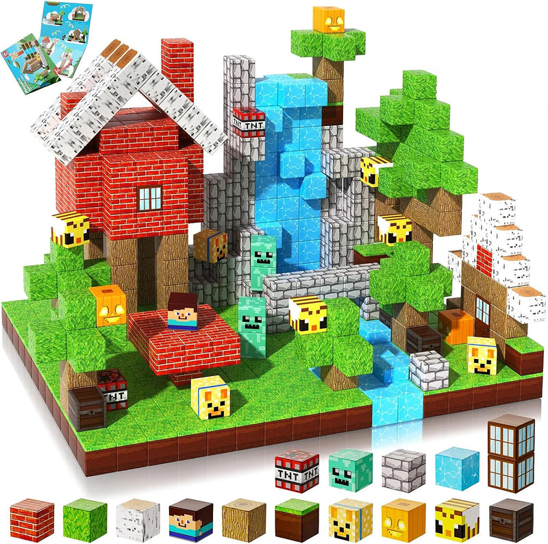 Brinquedo Blocos Minecraft Magnéticos